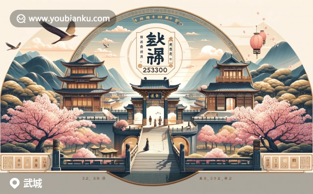 航空信封上的武城縣253300郵票與郵戳，展現(xiàn)歷史橋梁、桃花節(jié)與日出美景